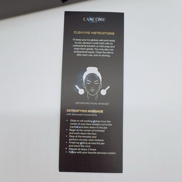 RARE Lancome Absolue X Slip Silk Scrunchies Facial Cooling Globe Massager Set - Picture 7 of 11